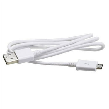 White OEM USB Cable Rapid Charge Power Wire Sync Micro-USB Data Cord Supports Fast Charging D3Q for Samsung Galaxy Tab E NOOK 9.6 (SM-T560) S2 NOOK 8.0 (SM-T710)
