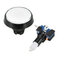 thumbnail image 2 of Botón de empuje para juegos de 60mm redondo, interruptor iluminado LED de 12V con microswitch para arcade, video, blanco, 5 piezas, 2 of 5