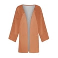 thumbnail image 5 of Timegard Cardigan à Manches 3/4 pour Femmes, Manteaux Légers à devant Ouvert, Automne, Décontracté, Coupe Ample, Vestes Fines, 5 of 5