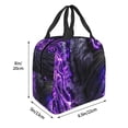 thumbnail image 3 of Easygdp Purple Plant White Tiger for Lunch Bag for Work Large Lnsulated Lunch Bag,Leakproof Lunch Box, 3 of 8