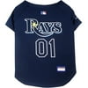 Pets First MLB Tampa Bay Rays Mesh Jersey for Dogs and Cats - Licensed Soft Poly-Cotton Sports Jersey - Extra Large