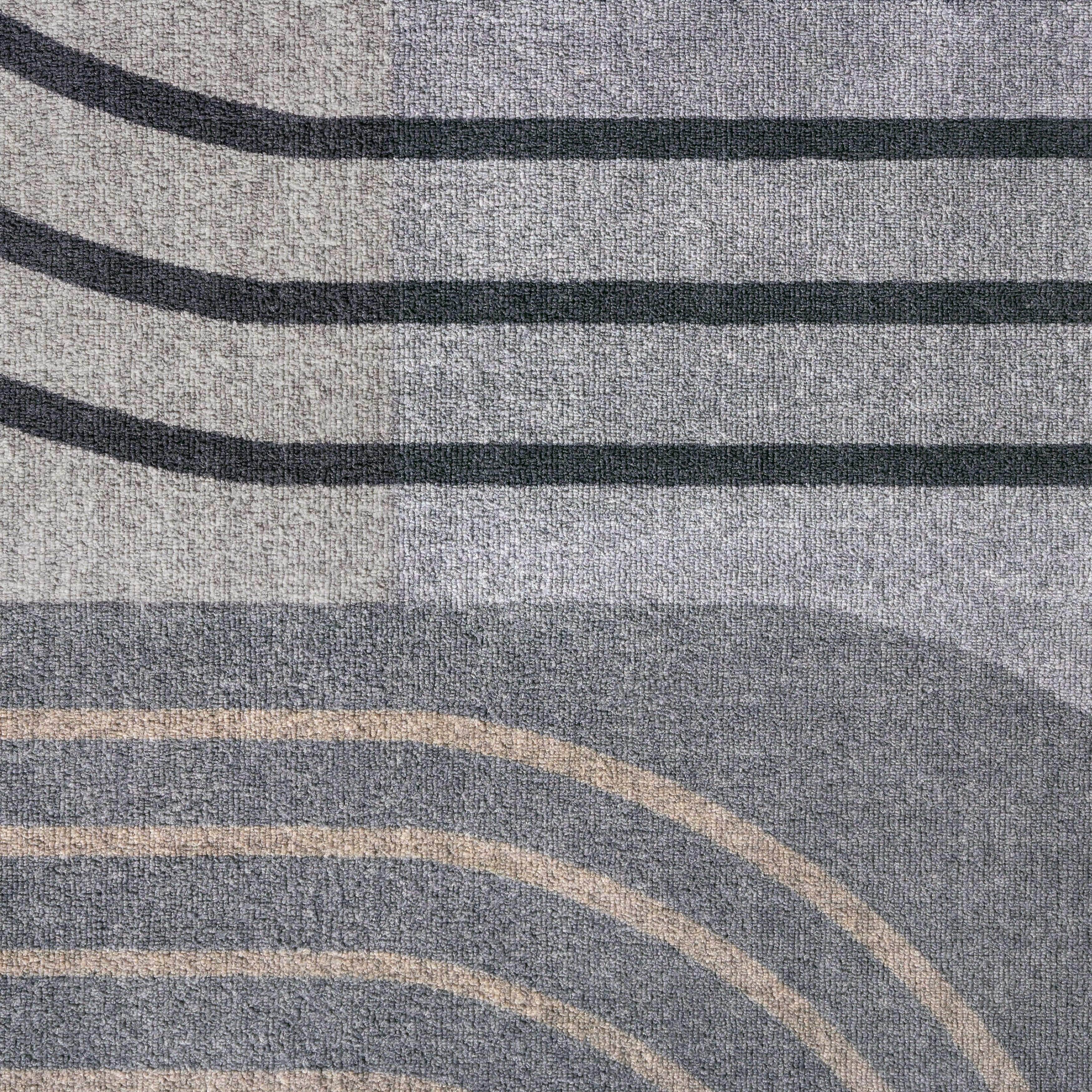 TOWN & COUNTRY EVERYDAY Avani Retro Arch Everwash® Washable Area Rug with Non-Slip Backing, Pet Friendly Rug, Grey/Blue, 6'6"x 9'6"