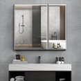 thumbnail image 2 of 30x26 Inch Medicine Cabinet with Mirror, Surface or Recessed Mount, Aluminum Frame, Large Storage Space for Bathroom Organization, 2 of 9