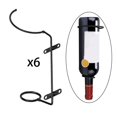thumbnail image 2 of 6x Iron Wall Mounted Wine Rack wine bottle rack: Multifunction for Wine Storage Home Bar Left, 2 of 8
