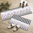 thumbnail image 5 of Kitchen Rugs and Mats Set of 2, Purple Lavender Flower Butterfly Non-Slip Floor Doormat Comfort Area Runner Rug and Mat, Farmhouse Plant Buffalo Checker Indoor Entrance Carpet Home Decor, 5 of 6