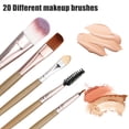 thumbnail image 2 of 1 Set Travel Makeup Brush Set Eyeshadow Brush Contour Concealer Blusher Brush Faux Fiber Brown, 2 of 6