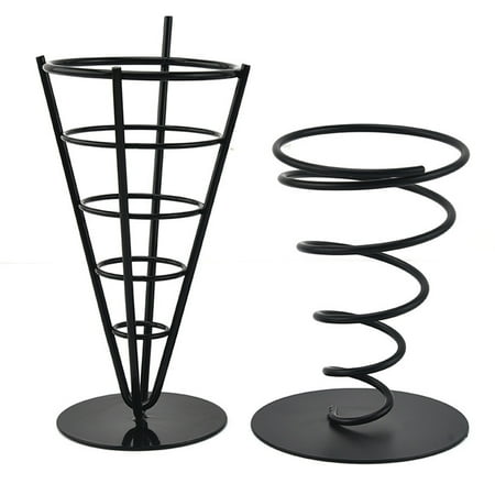 

SHNETY French Fries Stand Not Easy to Rust Multi-purpose Wrought Iron Cone Snack Display Stand for Appetizers