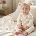 thumbnail image 4 of Infant Baby Girl Fall Clothes Long Sleeve Onesie Romper Jumpsuit Winter Coming Home Outfits,Sleepwear, 4 of 9