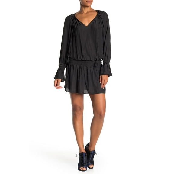 Ramy Brook Women's Lane Shirred Waist Dress, Black, Small