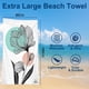 thumbnail image 3 of 1 pieza de toalla de playa de felpa doble de fibra ultrafina con varios estampados, toalla de playa, chal de natación y protector solar, 3 of 5