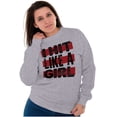 thumbnail image 4 of Proud Woman Martial Arts Fighter Women Plus Size Crewneck Sweatshirt Brisco Brands 2X, 4 of 5