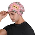 thumbnail image 4 of Beanie for Women Men, Cute Cartoon Cat Face Pink Soft Beanie Hats Winter Knit Caps Unisex Ski Hat, 4 of 5