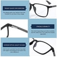 thumbnail image 3 of BLUEMOKY Blue Light Reading Glasses for Men, Sport Square Reader, Computer Glass, 3 of 6