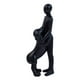 thumbnail image 4 of Estatua de resina de hombre y perro, regalo conmemorativo familiar para dueños de mascotas, mesa versátil. Negro, 4 of 9
