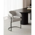 thumbnail image 2 of Manhattan Comfort Augusta Dining Chair with Metal Base in Light Grey, 2 of 9