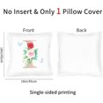 thumbnail image 4 of Alphabet Initial Letter I Floral Throw Pillow Cover 18x18 Inch, Decorative Monogrammed Rose Butterfly Flower Pillowcase for Bed Sofa Couch, Aesthetic Feminine Girls Velvet Cushion Case (I), 4 of 6