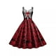 thumbnail image 2 of 2024 Halloween Cosplay vestido de calavera rosa negra oscura disfraz de mujer sin mangas vestidos de fiesta vintage calavera bruja ropa aterradora, 2 of 5