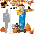 thumbnail image 6 of 7FT Thanksgiving Scarecrow Inflatable - Inflatable Thanksgiving Yard Decorations with Turkey and Pumpkin - Fall Outdoor Blow Up with LED Lights and Inflatable Patch for Garden Lawn Decor, 6 of 9