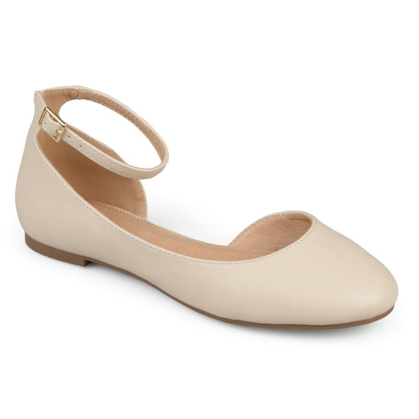 wide width ankle strap flats
