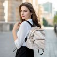 thumbnail image 6 of JIALIOU Mini Backpack Purse for Women Quilted Casual Daypack Small Travel Shoulder Bag, Soft Pink Gold White Marble, 6 of 7