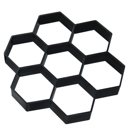 Concrete Patio Design Software Home & Garden Creative Hexagon DIY Decoring Plastic Path Maker Model Concrete Stepping Stone Cement Mould Brick Patio Concrete Slabs Path Garden Yard Walk Maker Mould Driveway Mold ()