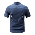 thumbnail image 6 of gbyLJF Men's Short Sleeve Shirts Military Work Fishing Shirts Button Down Breathable Outdoor Hiking Tops, 6 of 9