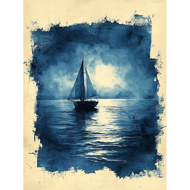 Qisvanset Framed Canvas Wall Art, 12x16 Inch Blue Coastal Psalm Dorm Bible Verse Wall Print