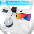 thumbnail image 2 of Enchufe Lamp SHINE HAI de 3 niveles con estante USB tipo C, blanco, 2 of 7