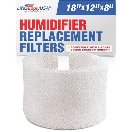 

LifeSupplyUSA Humidifier Wick Filter Replacement Compatible with MAF1 Emerson MA-0950 Essick Air MAF-1 Kenmore 14906 Moistair MA1200 & Many Other Models