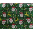 thumbnail image 4 of oneOone Georgette Viscose Green Fabric Merry Christmas Fabric For Sewing Printed Craft Fabric By The Yard 42 Inch Wide, 4 of 4