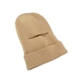 thumbnail image 2 of Eoperou Solid Color Ear Protection Eyes Exposed Women Hat Winter Outdoor Riding Integrated Scarf Beanie Hat Costume Accessories, 2 of 7