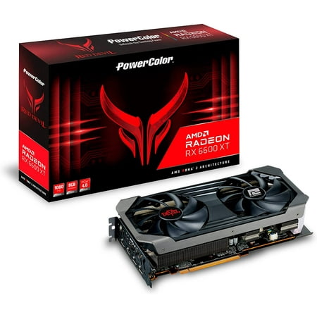 Used PowerColor RED DEVIL Radeon RX 6600 XT 8GB GDDR6 PCI Express 4.0 ATX Video Card 6600XT 8GBD6-3DHE/OC
