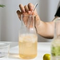 thumbnail image 4 of 15.2oz/450ml Bedside Water Carafe Set with Tumbler Glass Set for Bedroom Nightstand, Glass Mouthwash Bottle for Bathroom,Clear Glass Juice Water Pitcher,Night Water Carafe with Cup Set, 4 of 9