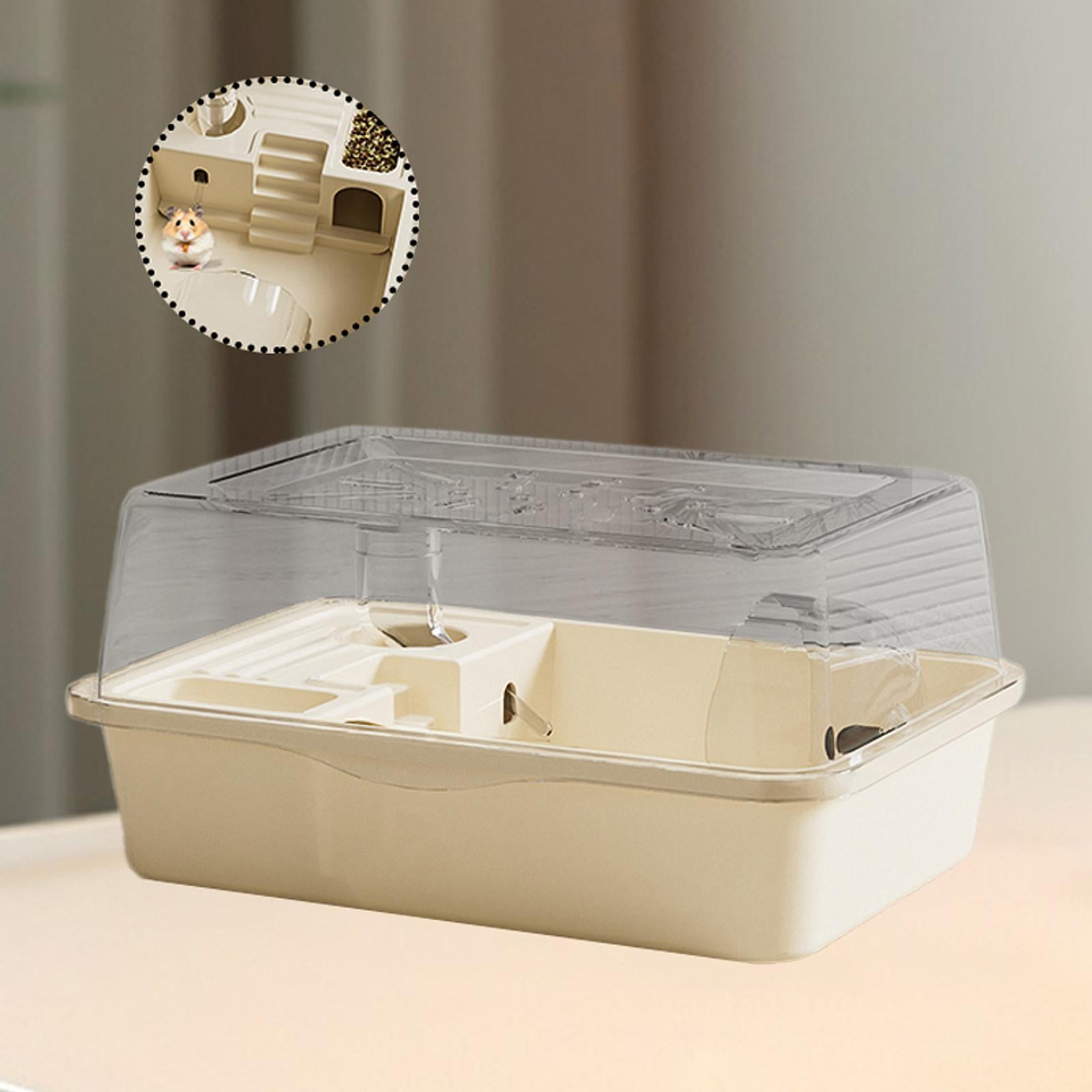 EHJRE Large Hamster Cage House with Ventilation, Transparent, Creative, Breathable, Habitat for Mice ,, Rats, Small Animals, Guinea Pigs