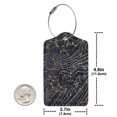 thumbnail image 2 of Black and White Gold Foil Marble Luggage Tags for Suitcase PU Privacy Cover ID Label Address Card 1 PC with Stainless Steel Loop, 2 of 5