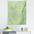 thumbnail image 1 of Yellow and Blue Tapestry, Polka Dots Background with Bananas Tropical Fruit Cartoon, Fabric Wall Hanging Decor for Bedroom Living Room Dorm, 5 Sizes, Pale Blue Yellow, by Ambesonne, 1 of 1