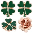 thumbnail image 3 of Broche vintage de trébol de cuatro hojas, 4 piezas, de aleación, para el Día de San Patricio., 3 of 6