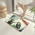 thumbnail image 4 of ZFLMY Monkeys Umbrella Frog Diatom Mud Bath Mat Quick Drying Rubber Backing Easy Storage Super Absorbent Home 1 Pack 24x16in, 4 of 5