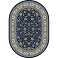 thumbnail image 1 of Dynamic Rugs ANOV71057120346 6 ft. 7 in. x 9 ft. 6 in. Ancient Garden 57120 Oval Traditional Rug - 3464 Navy, 1 of 1