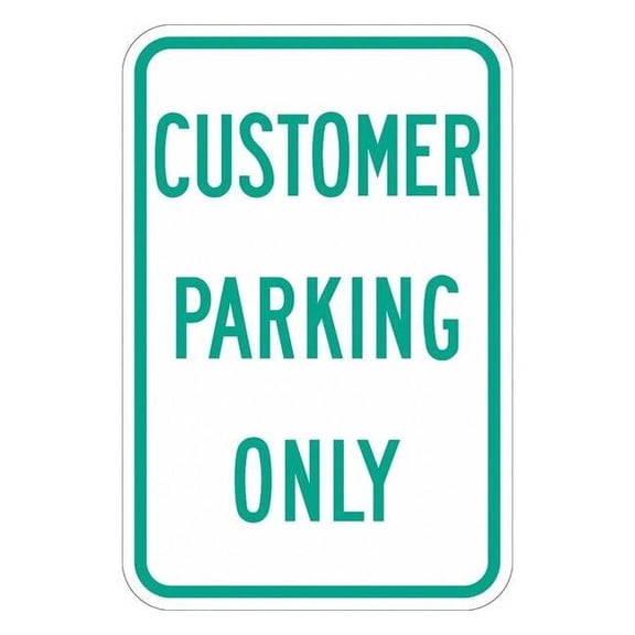 Lyle Customer Parking Sign,18" x 12, T1-1194-DG_12x18 T1-1194-DG_12x18