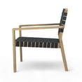 thumbnail image 4 of Maude Classic Outdoor Patio Club Chairs with Rope Weaving, Armchairs with Solid Wood Frame, Black, Set of 2, 4 of 13