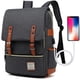 thumbnail image 1 of Mochila UGRACE Vintage para portátil de 15,6 pulgadas con puerto USB, color negro, 1 of 7