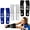 Blue, White, Black, variant on BlinkLLX 3 Pairs Sports Volleyball Arm Sleeves for Youth Volleyball Wrist Guard Protection Pads and Thumbhole
