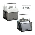thumbnail image 6 of Mind Reader Multi-purpose Storage Caddy, Desktop Organizer, Cutlery Holder, Metal Mesh, Set of 2, Black, 6 of 11