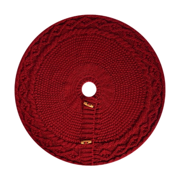 Sharprepublic Christmas Tree Skirt Knitted 18.11 inch Dia Tree Rug for Bedroom Indoor Home