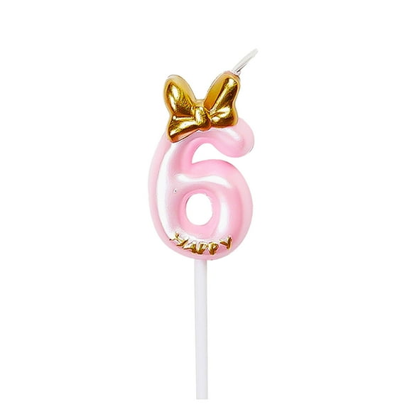Franhais Birthday Candles, Numeral Candles with Bowknot/Hat, Happy Birthday Cake Topper