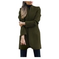 thumbnail image 1 of WEIYLL Womens Fleece Jackets Long Sleeve Hairy Open Front Short Cardigan Suit Solid Color Long Army Green Fall Coats Size 5XL, 1 of 6