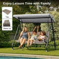 thumbnail image 5 of SDJPOI Outdoor Swing Cushions, Porch Swing Cushions 2-3 Seater Replacement with Backrest, Waterproof Thicken 4" Bench Cushion with Ties for Patio Porch Lawn and Garden, 5 of 8