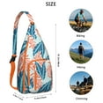 thumbnail image 4 of Hawaiian Print Sling Backpack - Colorful Monstera & Palm Leaf Design Crossbody Bag, Fashionable Multi-Functional Pack, 4 of 4