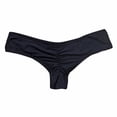 thumbnail image 3 of VOOPET 2 Pack Women Sexy Bikini Triangle Thong Bottom V Ruched Swimwear G-String Beachwear, 3 of 5